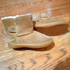 UGG Keelan Boot Toddler Little Kid Size 7 Suede Chestnut Brown